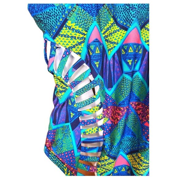 💎278 Stylish Swimwear Beyond The Shore One Piece Cut Out Swimsuit - Picture 3 of 8